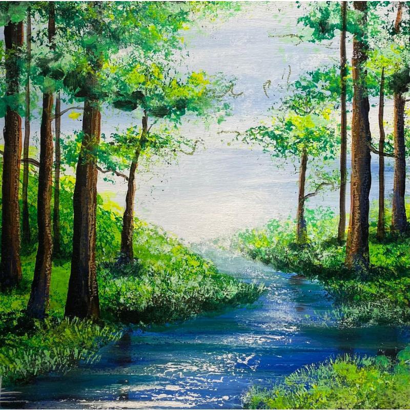 Painting Au bord de l'eau by Locoge Alice | Painting Acrylic