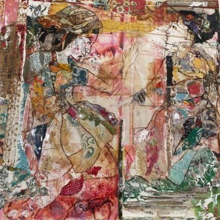 Peinture En avant toutes par Sablyne | Tableau Art Singulier Acrylique Portraits