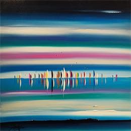 Peinture Papillons sur mer par Fonteyne David | Tableau Abstrait Acrylique, Huile Marine