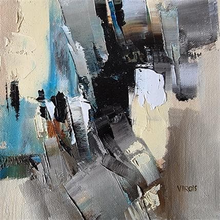 Peinture Constant fall par Virgis | Tableau Abstrait Huile Minimaliste