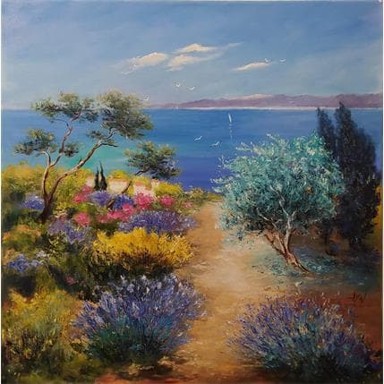 Peinture Parfum d'été par Lyn | Tableau Figuratif Huile Paysages