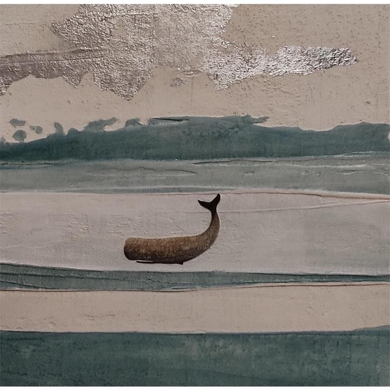 Pintura La Notte d'Argento por Roma Gaia | Pintura Figurativo Minimalista