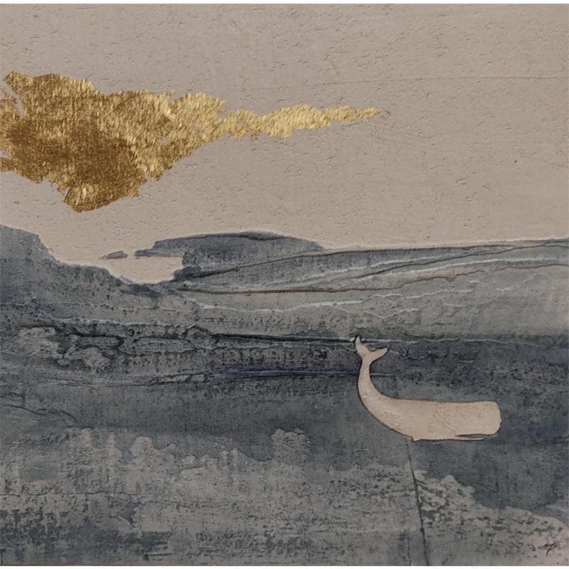 Pintura Madame Bluette por Roma Gaia | Pintura Figurativo Minimalista