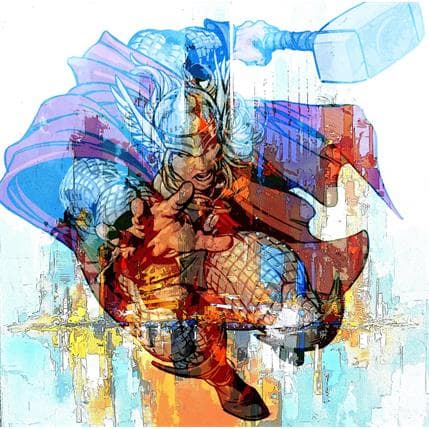 Pintura Thor - Big Apple por Castan Daniel | Pintura Figurativo Aceite Iconos pop, Urbano