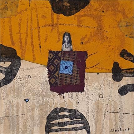 Painting 25-98 by Boitier Thierry | Painting Abstract Acrylic Portrait