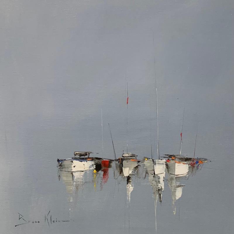 Painting Marine abstraction by Klein Bruno | Painting Figurative Marine Oil