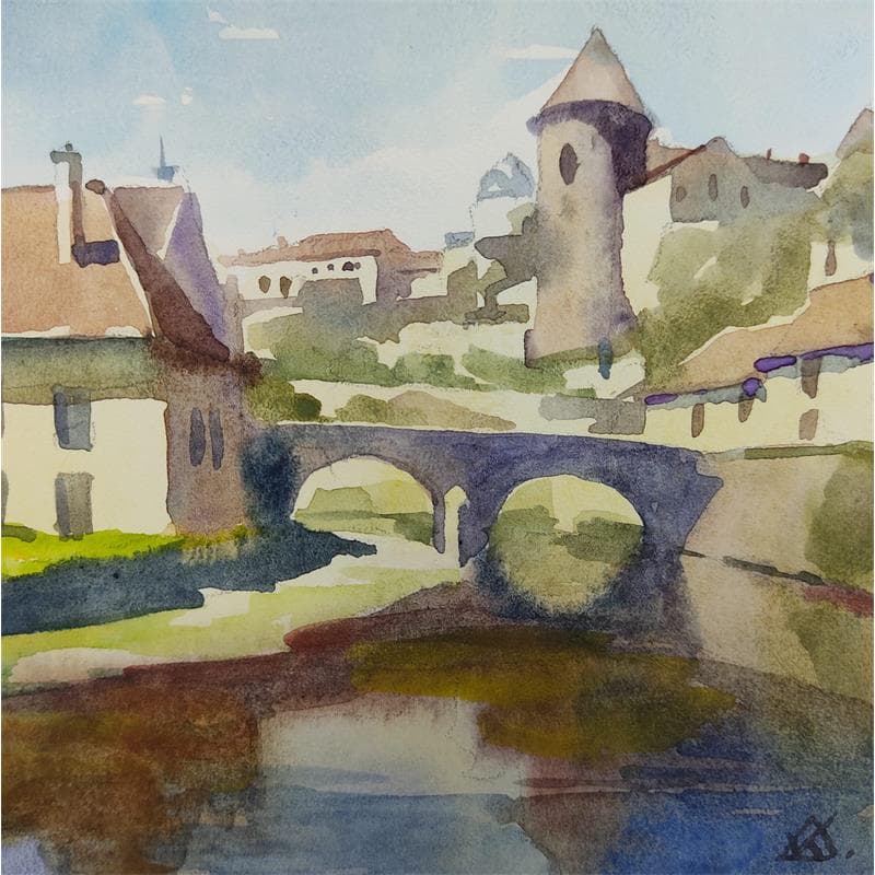 Gemälde Lyon-ap1 von Khodakivskyi Vasily | Gemälde Figurativ Urban Aquarell