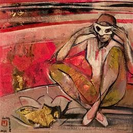 Pintura The mask por Machi | Pintura Figurativo Aceite, Acrílico, Ink Iconos pop, Life style