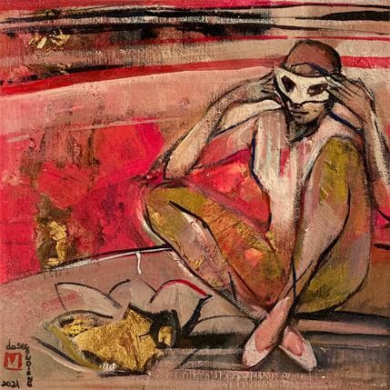 Painting The mask by Machi | Painting Figurative Acrylic, Ink, Oil Life style, Pop icons