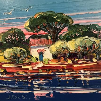 Painting Abri côtier by Corbière Liisa | Painting Figurative Oil Landscapes