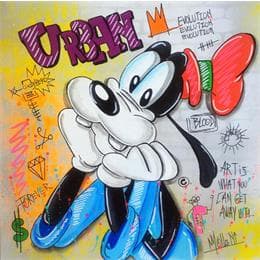 Peinture Pluto pop par Molla Nathalie  | Tableau Street Art Icones Pop