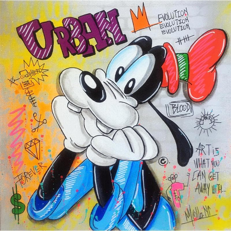 Peinture Pluto pop par Molla Nathalie | Tableau Street Art Icones Pop