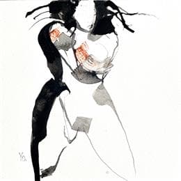 Peinture Ne doute plus de nous par YO | Tableau Figuratif Aquarelle Nu