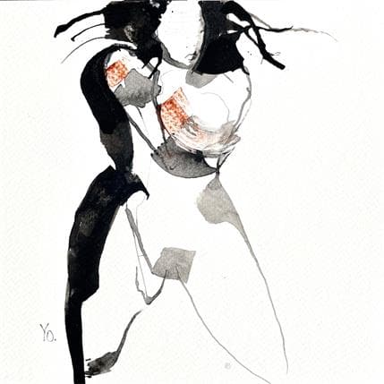 Painting Ne doute plus de nous by YO | Painting Figurative Watercolor Nude, Pop icons