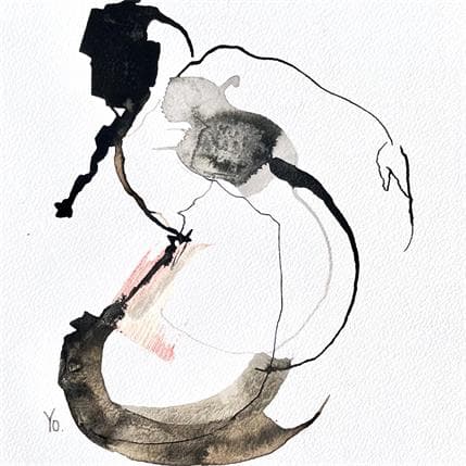 Painting Mes failles cachées by YO | Painting Figurative Watercolor Nude, Pop icons