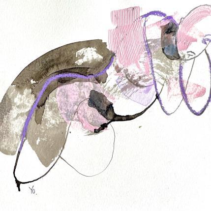 Peinture Ne baisse plus les yeux par YO | Tableau Figuratif Aquarelle Nu