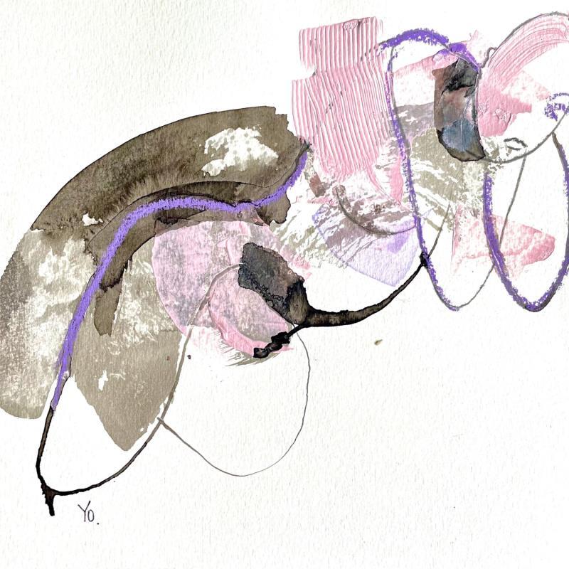 Gemälde Ne baisse plus les yeux von YO | Gemälde Figurativ Akt Aquarell