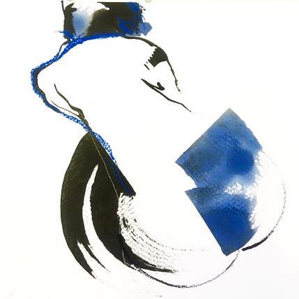 Painting Un peu mystérieuse by YO | Painting Figurative Ink Portrait