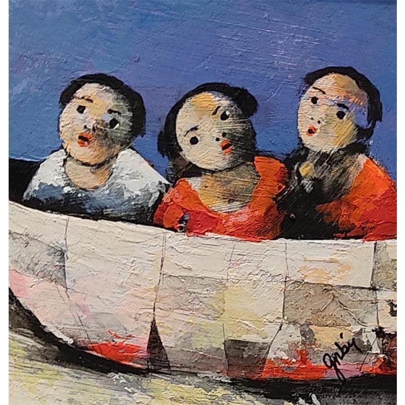 Painting N4 by Abiy | Painting Naive art Life style Oil