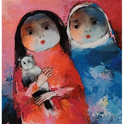 Peinture N7 par Abiy | Tableau Art naïf Huile scènes de vie