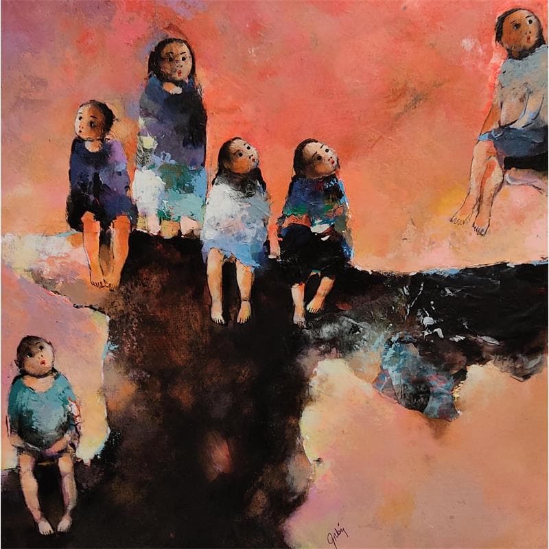 Peinture N17 par Abiy | Tableau Figuratif Scènes de vie Huile