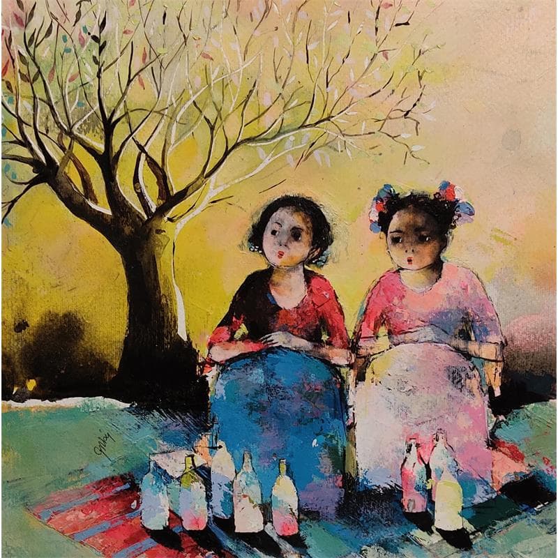 Painting N18 by Abiy | Painting Figurative Life style Oil