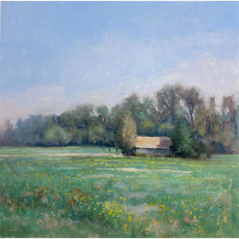 Painting Près de Sisteron by Giroud Pascal | Painting Figurative Landscapes Oil