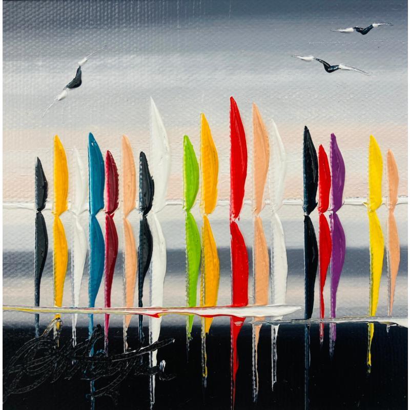 Peinture rencontres en mer  par Fonteyne David | Tableau Figuratif Huile Acrylique