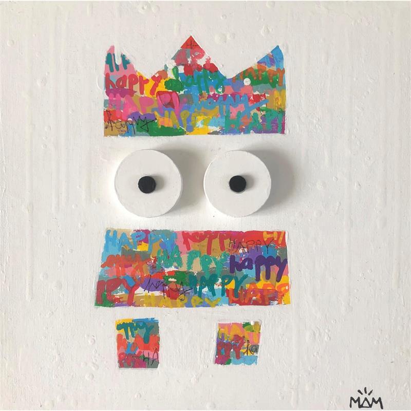 Gemälde Ma pote mona von Mam | Gemälde Acryl