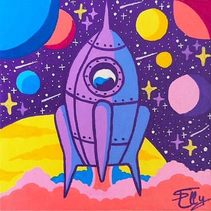 Peinture Dans les airs par Elly | Tableau Pop-art Acrylique