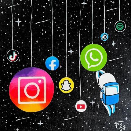 Painting Sur le fil d’actu by Elly | Painting Pop-art Acrylic Life style