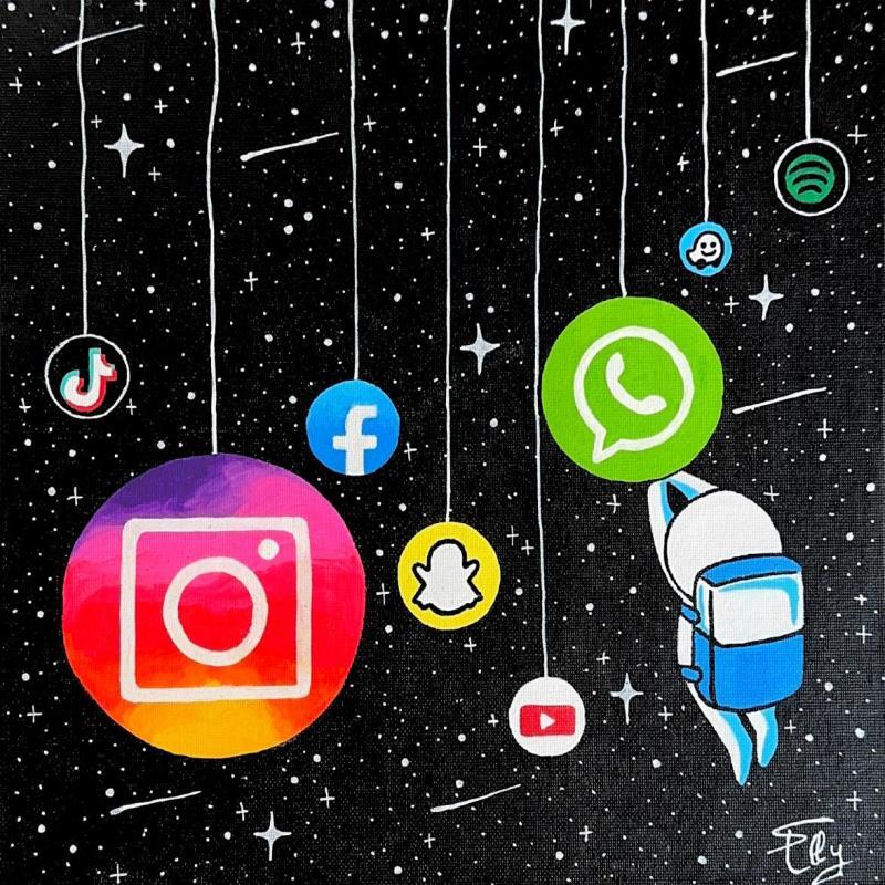 Pintura Sur le fil d’actu por Elly | Pintura Pop art Life style Acrílico