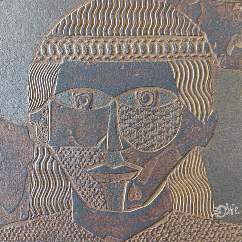 Painting Indien by Devie Bernard  | Painting Figurative Portrait