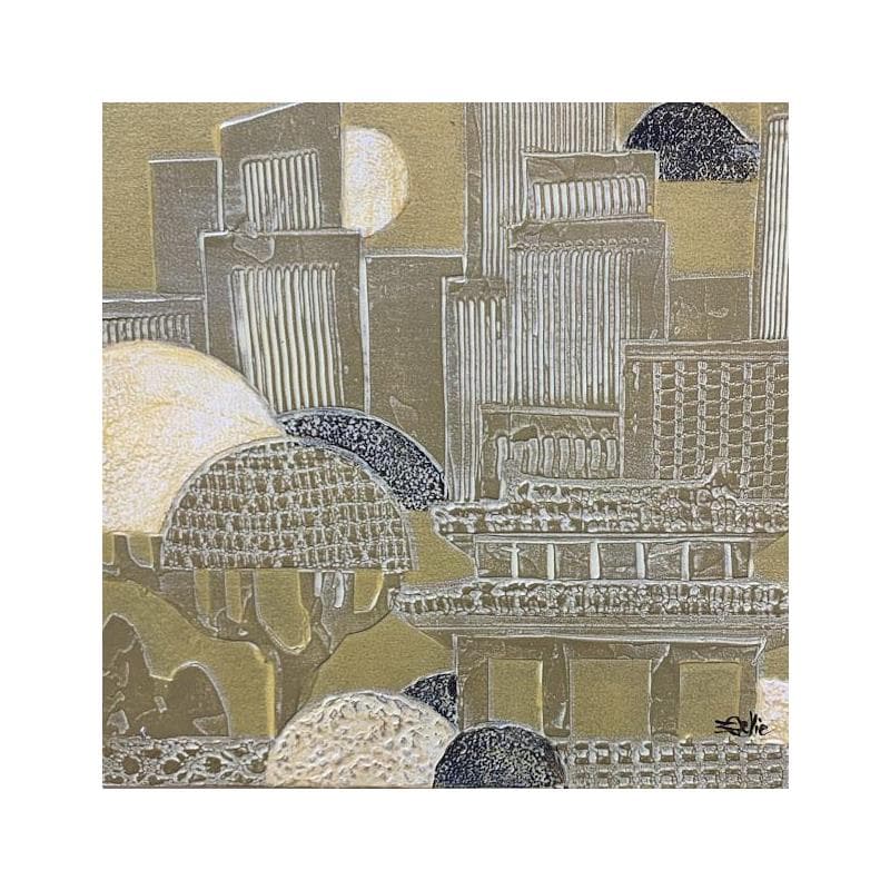 Peinture 201. JAPON par Devie Bernard  | Tableau Figuratif Matiérisme Urbain Carton Acrylique