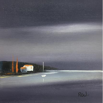 Peinture Douceur du soir 23 par Roussel Marie-Ange et Fanny | Tableau Abstrait Huile Marine