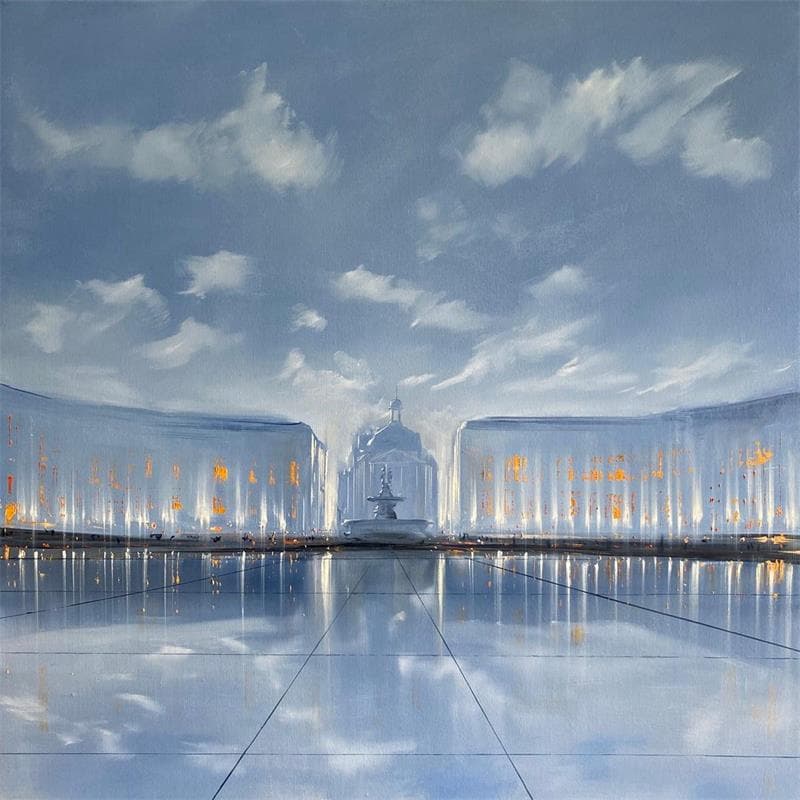 Peinture Neminem par Guillet Jerome | Tableau Figuratif Paysages Urbain Huile