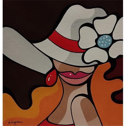 Painting QUI S'EN VA A LA NOCE by Lopez Alfredo | Painting Figurative Acrylic Pop icons, Portrait