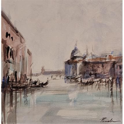 Painting Grand Canal II by Poumelin Richard | Painting Figurative Oil Pop icons, Urban