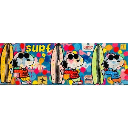 Pintura Snoopy Surf por Kikayou | Pintura Pop art Graffiti Iconos pop