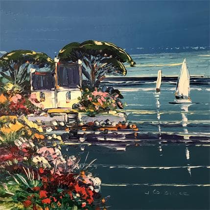 Peinture Ile aux Moines, Bretagne par Corbière Liisa | Tableau Figuratif Huile Paysages