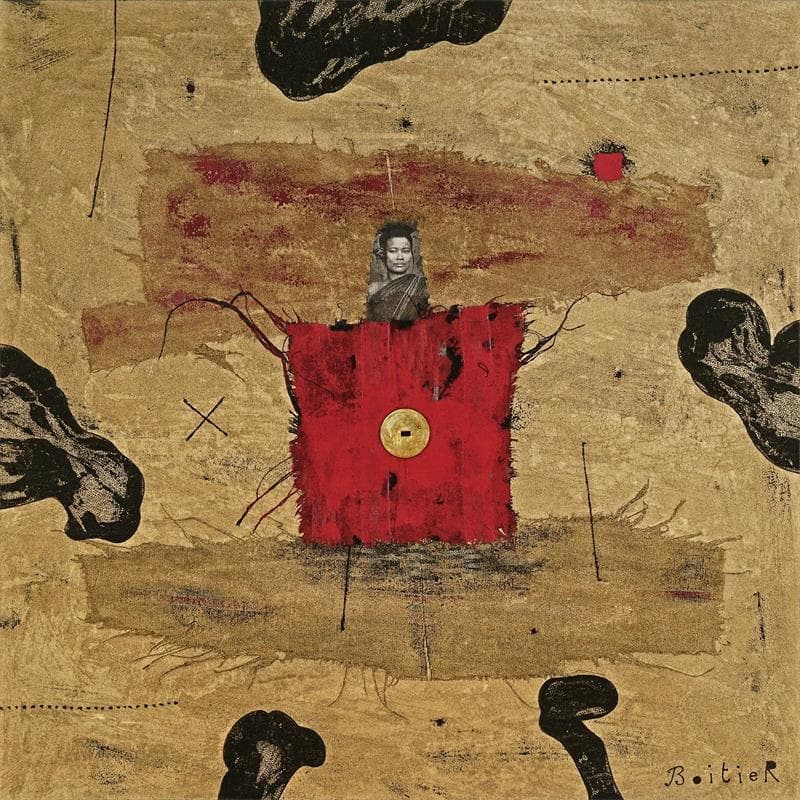 Painting 36-91 by Boitier Thierry | Painting Abstract Portrait Acrylic