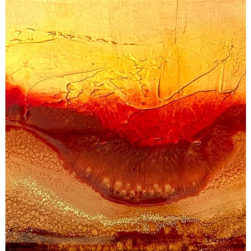 Peinture 627 Rubis par Depaire Silvia | Tableau Abstrait Minimaliste Acrylique