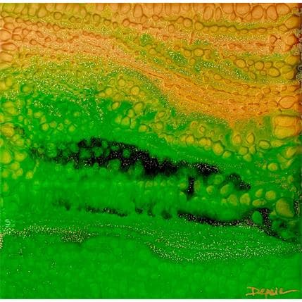 Painting 605 Emeraude by Depaire Silvia | Painting Abstract Acrylic Minimalist