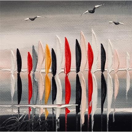 Painting Cette soirée là by Fonteyne David | Painting Figurative Acrylic, Oil Marine