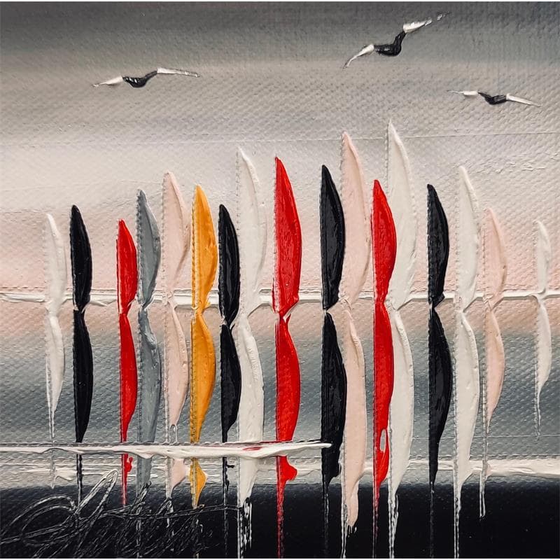 Painting Cette soirée là by Fonteyne David | Painting Figurative Marine Oil Acrylic