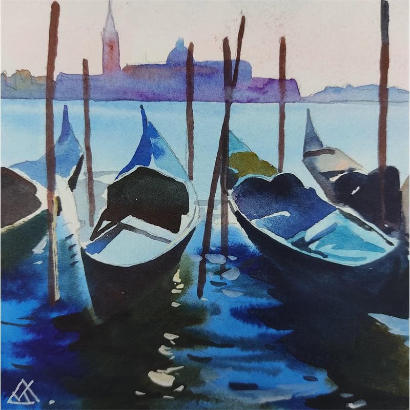 Painting Venice - oct 2 by Khodakivskyi Vasily | Painting Figurative Urban Watercolor