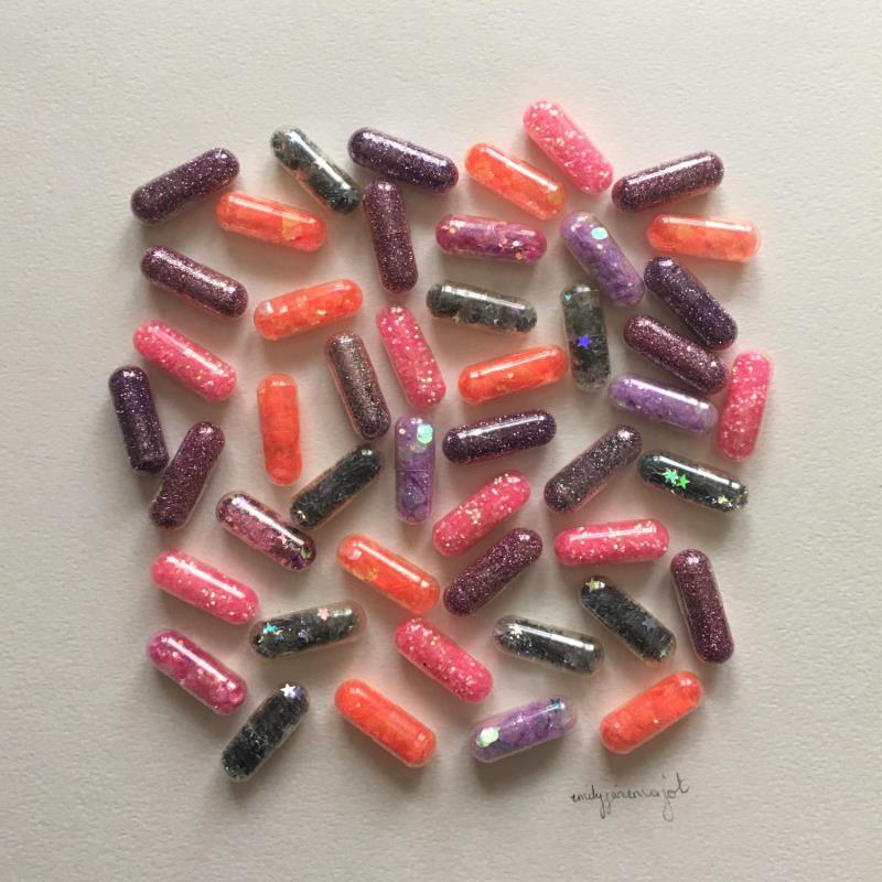 Pintura vrac pink pills por Marjot Emily Jane  | Pintura Tema