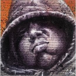 Peinture B.I.G. par S4m | Tableau Street Art Acrylique Portraits