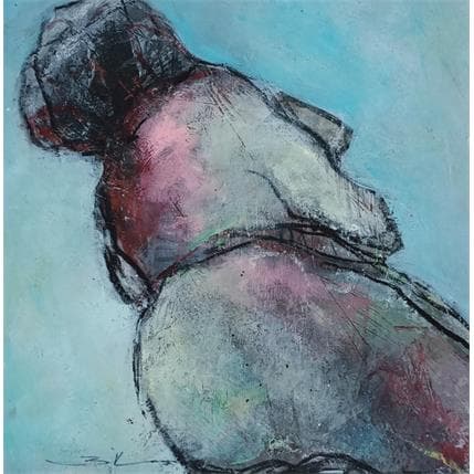 Painting Je suis confinée by Kerbastard Béatrice | Painting Figurative Acrylic Nude