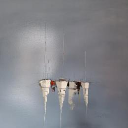 Peinture Comme un ilot par Klein Bruno | Tableau Figuratif Huile Marine